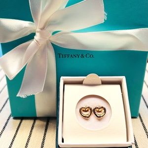 Rose Gold 18k Tiffany & Co. Elsa Peretti Open Heart Earrings
